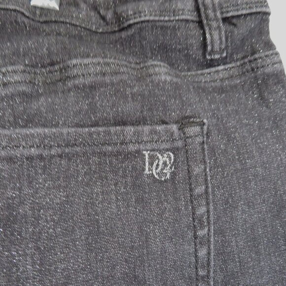 Diane Gilman DG2 Jeans Womens Size 22W Black Glitter Denim Straight Leg - Picture 4 of 13